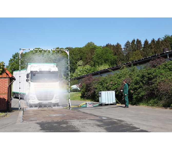 Stationary disinfection gate 100